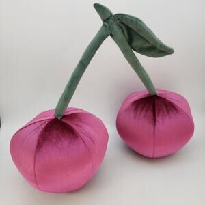 Target Velvet Cherries Throw Pillow Cherry Plush Kawaii Berry Room Essentials